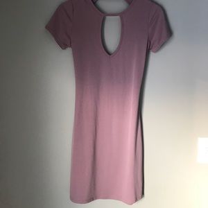 Backless mauve mini dress